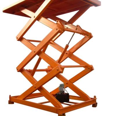 China Goods Warehouse Cargo Lifting Equipment Hydraulic Stationary Electric Scissor Lift for sale