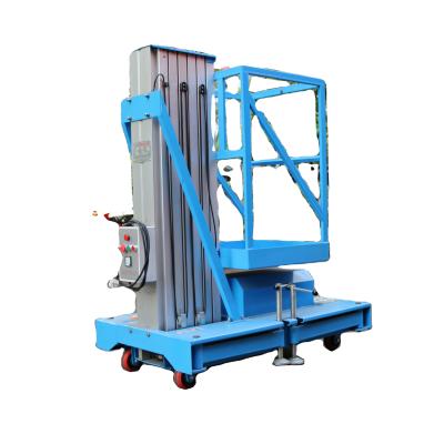 China Easy To Operate Hydraulic Movable Lifting Single Double Mast Aluminum Alloy Vertical Lifting Platform for sale