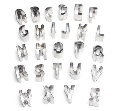 China Sustainable Arabic Alphabet Cookie Cutter Set / Steel Cookie Cutters for sale