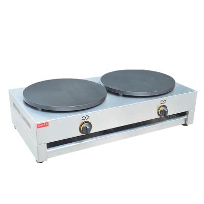 China Double Pans Pancake Machine / Gas Non-Stick Pancake Maker for sale