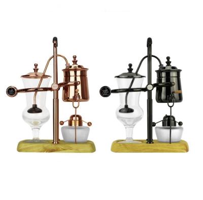 China Luxury Hotel Black And Rose Gold Royal Belgium Coffee / Siphon Belgian Coffee Maker for sale