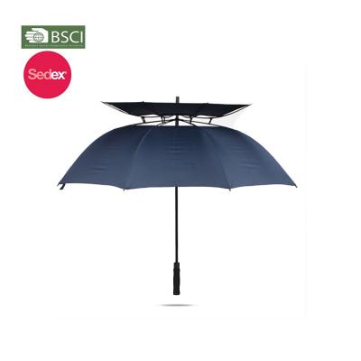 China Double Layer Traditional Extra Unique Logo Customized Big Golf Umbrella for sale