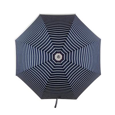 China Minimalist Custom Logo Stripe Pattern Advertising Gift Funny Printing Umbrella For Promotional for sale