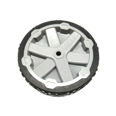 China Lawn Mower Garden Tool Gray And Black Color Lawn Cutter Winter Mud Solid Tires for sale