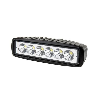 China For Lawn Mower IP67 Color Temperature Alloy +PC Material Front 240w LED Aluminum Plastic Light Bar DC12V 6*3W 6000k For Lawn Mower/Snow Blower for sale