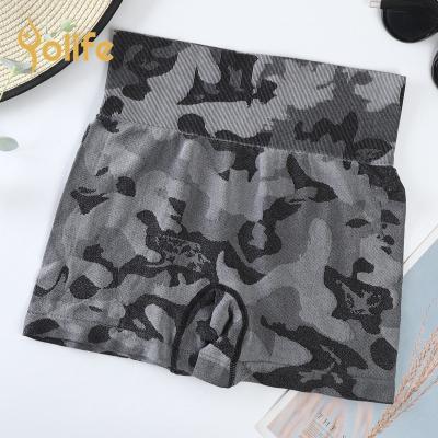 China Breathable Women Camo Camouflage Casual Sweat Shorts Gym High Yoga Workout Legging Shorts Sports Booty Fitness Elastic Waist Biker Sportswear for sale