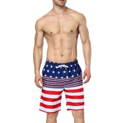 China Yolife Summer Men's Breathable American Flag Quick Dry Beach Swim Shorts Swimwear Briefs Man Swimwear Trunks for sale