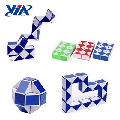 China OEM Educational factory colorful folding puzzle cube plastic magic snake for kids magic snake puzzle for sale