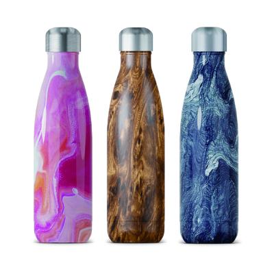 China Minimalist DIY Double Wall Cola Shape Leakproof Vacuum Insulated Stainless Steel Sports Water Bottle Sublimation 17oz Sports Water Bottle for sale