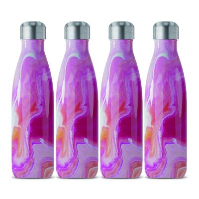 China Metal Double Wall Cola Shape Travel Flask 17oz Sublimation White Stainless Steel Minimalist Thermal Vacuum Insulated Water Bottle for sale