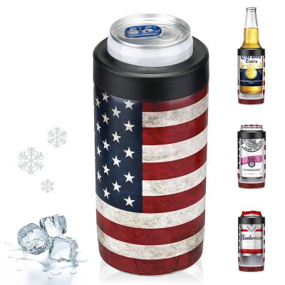 China USA warehouse 12oz stainless steel beer soda cola cola fat free shipping viable sublimation can seamless cooler for print for sale