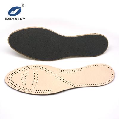 China Leather Cover for Breathable Moisture Absorption and Odorless High Quality Recycling Genuine Leather Insole Breathable Ortholite Shoe Full Leather Insole for sale