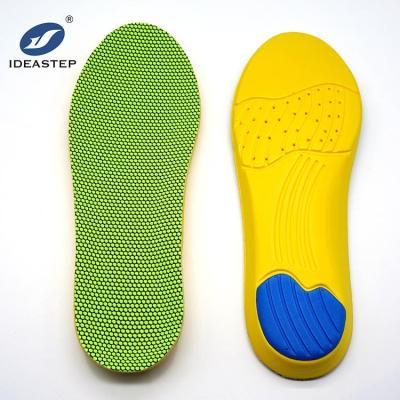 China Flat cushioned insole suitable for bottom Neutral arch types Ideastep hotselling flat foot cushion insole memory foam insoles custom logo foot arch support for sale