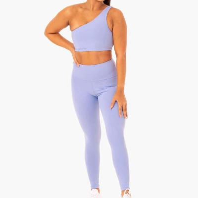 China Big Fit Women's Breathable Legging Workout Set 2 Piece Active Yoga Leggings With Paded Sports Bra for sale