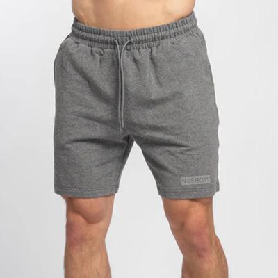 China Custom Logo Cotton Polyester Spandex Anti-Wrinkle Gym Sports Casual Shorts For Men for sale