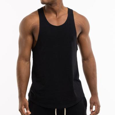 China QUICK DRY Cotton Mens Sports Bodybuilding Muscle Fitness Gym Running Tank Top for sale