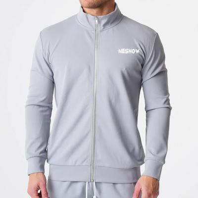 China Men's Running Track Jacket QUICK DRY Logo Athletic Zip Up Sports Gym Custom Wholesale Nylon Jacket For Men for sale