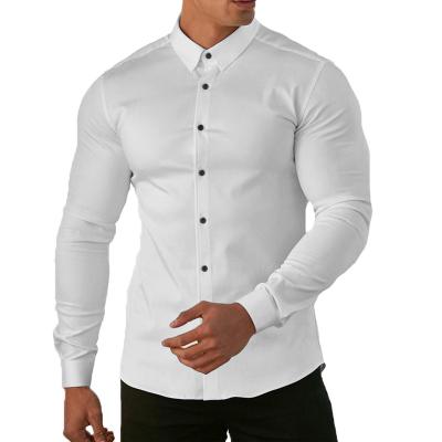 China 2022 Men's Breathable Shirts 100% Cotton Long Sleeve Slim Fit Casual Shirts Formal Dress Shirt Wholesale For Men for sale