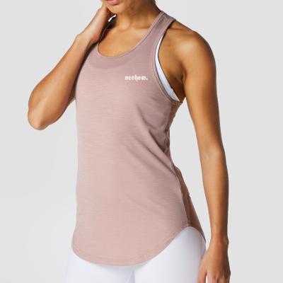 China Custom Logo Sleeveless Mesh Back Panel Yoga Vest Singlet Sportswear Women Fitness Tank Tops QUICK DRY Sports Gym Running Training Shirts for sale