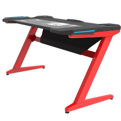 China New Design Popular Wholesale Extendable PC Computer LED Gaming Cooling Desk With Z-shape Leg for sale