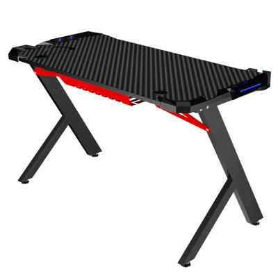 China Other Wholesale Game Table Z Shaped Computer Desk Table Gaming PC Workstation Gaming Desk for sale