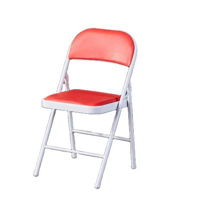 China EUROPEAN Portable Foldable Cushion PU Leather Hotel Folding Chairs for Wedding and Events for sale