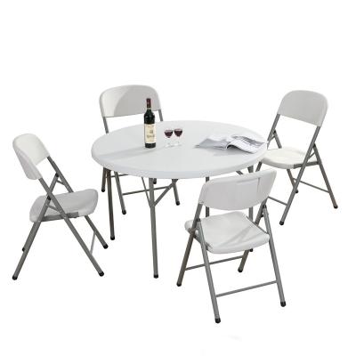 China Plastic Hotel Wedding (Size) Popular Outdoor Prices Adjustable Round Banquet Dining Folding Table for sale