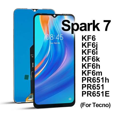 China Mobile Phone For Tecno Spark 7 KF6 LCD Display With Touch Screen Digitizer For Tecno KF6 6.5 Inch LCD for sale