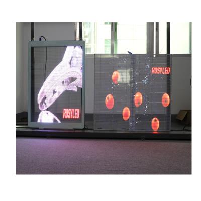 China Pantalla Advertising LED Video Screen LED Panel Wall Film Glass Window Transparent LED Display for sale