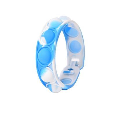 China New Colorful Squeezable Trigger Bracelet Squishy Toys Silicone Sensory Wristband Finger Press Wearable Push Bubble for sale