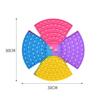 China 2022 Squeezable Best Selling Rainbow Chessboard Silicone Chessboard Giant Wiggle Person Toy For Kids And Adults for sale