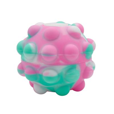 China Wholesale Eco-friendly Anti-stress Ball Silicone Decompression Squeeze Restless Person Rotating Sensory Toy for Kids and Adults for sale