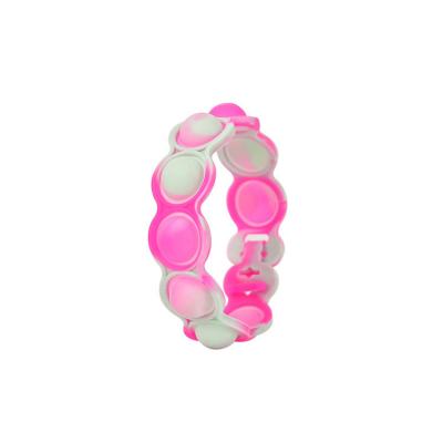 China Hot Selling Squeezable Push Bubble Silicone Relaxation Toy Wristband Fidget Toys For Adult Sensory Wristbands for sale