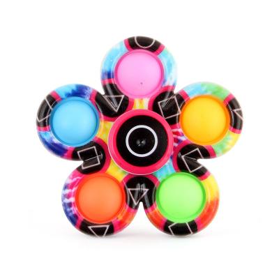 China Relieve Stress New Relaxing Flower Stir Toy Pack Spinner Bubble Fidget Spinner Toy for sale