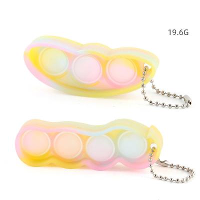 China New Colorful Busy Person Toy Simple Keychain Stress Relief Sensory Mini Fidget Keychain Hand Held Eco-Friendly Decompression for sale