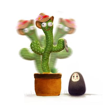 China Relieve Stress Hot Selling Soft Plush Cactus Plush Toys Electric Cartoon TV Cactus Plush Toy for sale