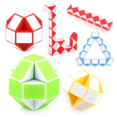 China Relieve Stress New 24 Knots Wiggle Magic Ruler Toys Kids Folding Intelligence Toys Children Antistress Relaxation Multicolor Gifts for sale