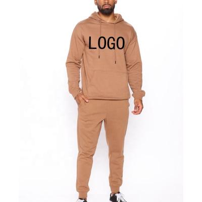 China Brown Breathable Sweatpants And Hoodie Set Low MOQ Factory Wholesale Custom Unisex High Quality Logo Color Size Hoodie Set for sale