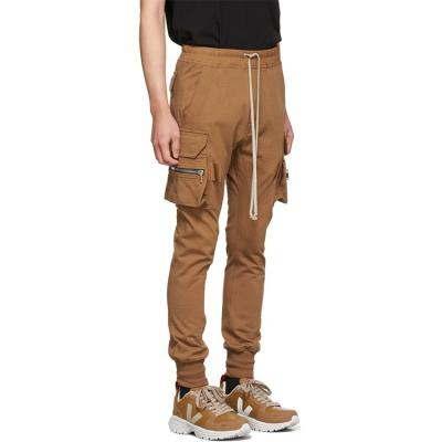 China Custom Drawstring QUICK DRY QUICK DRY Logo Track Logo Cotton Men's Elastic Waist Cargo Pants Stacked Joggers Pants With Side Pockets Men for sale