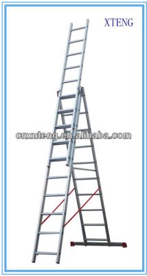 China Aluminum Folding Ladders Super Ladder Price, Self Supporting Extension Ladder, 11step Triple Folding Extension Ladder for sale