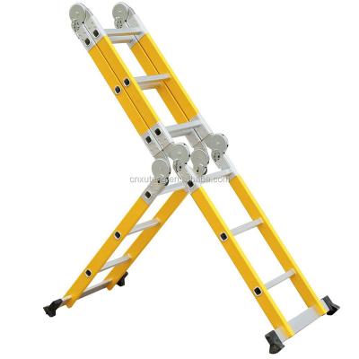 China Folding ladders ship universal folding attic fiberglass step ladde stool insulation ladder for sale