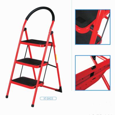 China Strong Built Folding Ladders Anti Rust Metal Iron Shelf Folding Ladder for sale