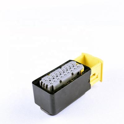 China Auto OEM and ODM 2-1563759-1 yellow+black 18 Pin Female Pin Types Automotive Electrical Plugs Waterproof IP67 for sale