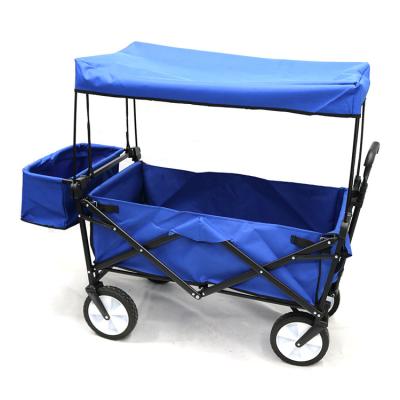 China Easy Folding Folding Beach Cart with Removable Canopy, Folding Hand Cart, Heavy Duty Portable Cart for sale