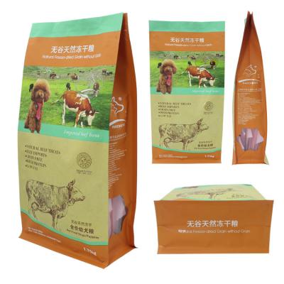 China Custom Barrier Pet Food Bags For Dogs Tote Mylar Bag Recycling With Zipper for sale