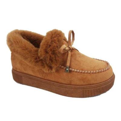 China Slip On Slip On Shoes 2021 Women Winter Warm Flat Casual Loafers Slip On Women Flats Plush Shoes for sale