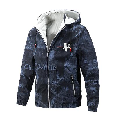 China High Street Durable Mens Jackets Line Pilot Windproof Printing Outwear New High Street Cargo Sided Hooded Mens Sports Wear Jackets for sale