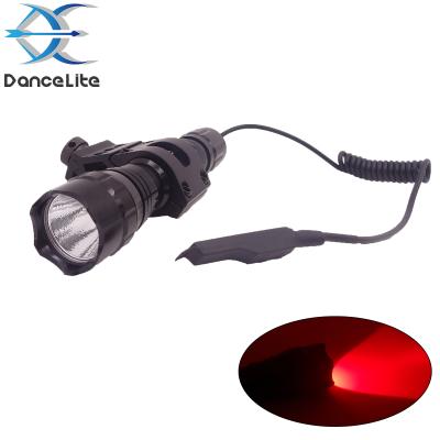 China 501B XPG2 Emergency Emergency Light Flashlight 1MODE Red Tactical Torch For Hunting + Gun Mount + Remote Switch for sale