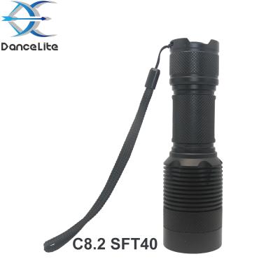 China OEM Long Range 2600 Camping Camping Torch Super Light Powerful Lumens C8.2 SFT40 LED Flashlight Outdoor Hunting Lantern for sale