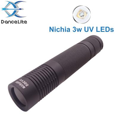 China OEM S9 Nichia 3W 1MODE Emergency 365nm LED Flashlight Portable OEM S9 Nichia 3W 1MODE Black ZWB2 Black ZWB2 UV Filter Lens for sale